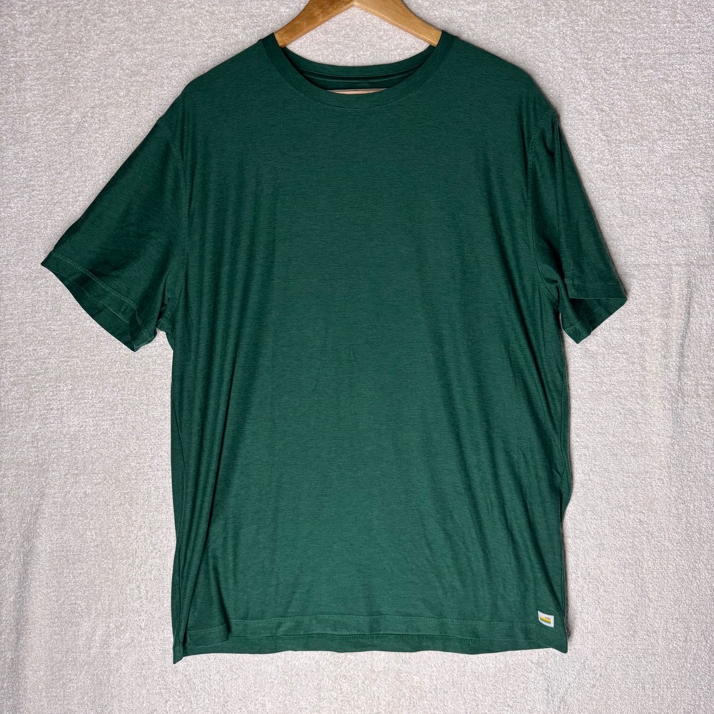 Vuori Men's XXL Green Performance Stretch Short Sleeve T-Shirt